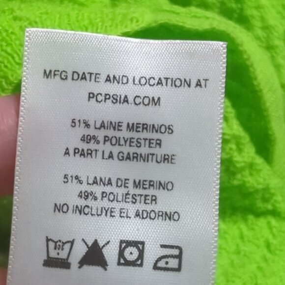 Patagonia Mens Capilene Air Hoodie Base Layer Neon Green Knit Merino Wool Large - Picture 6 of 10